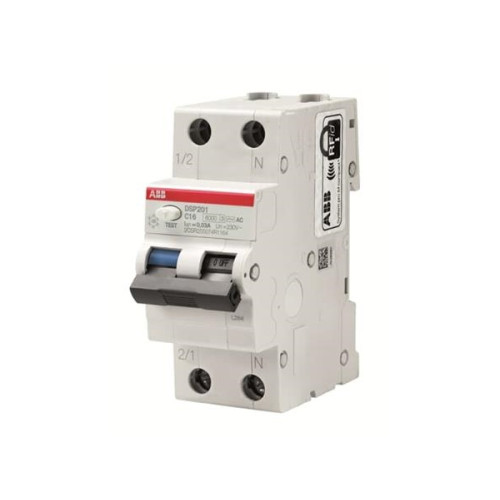 ABB ABB kombiafbrytare RCBO 10A utlösningsström 30mA C-karakteri...