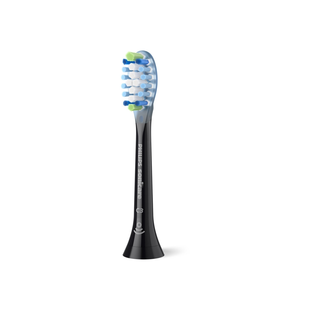Produktbild för Philips Sonicare C3 Premium Plaque Defence HX9045 - extra tandborsthuvud - svart