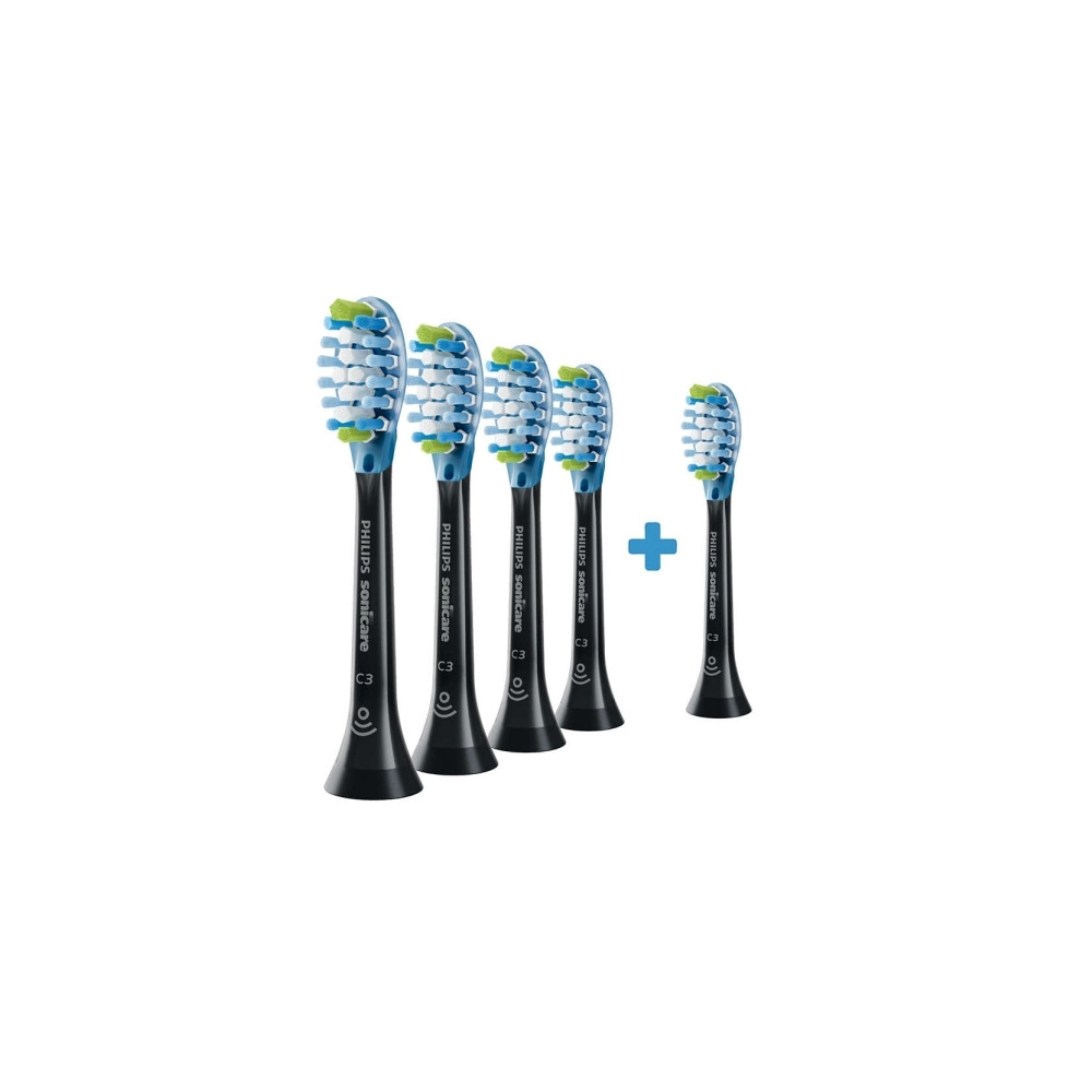 Produktbild för Philips Sonicare C3 Premium Plaque Defence HX9045 - extra tandborsthuvud - svart