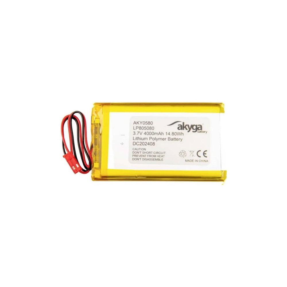 Produktbild för Akyga batteri - 3,7V - Li-pol - JST
