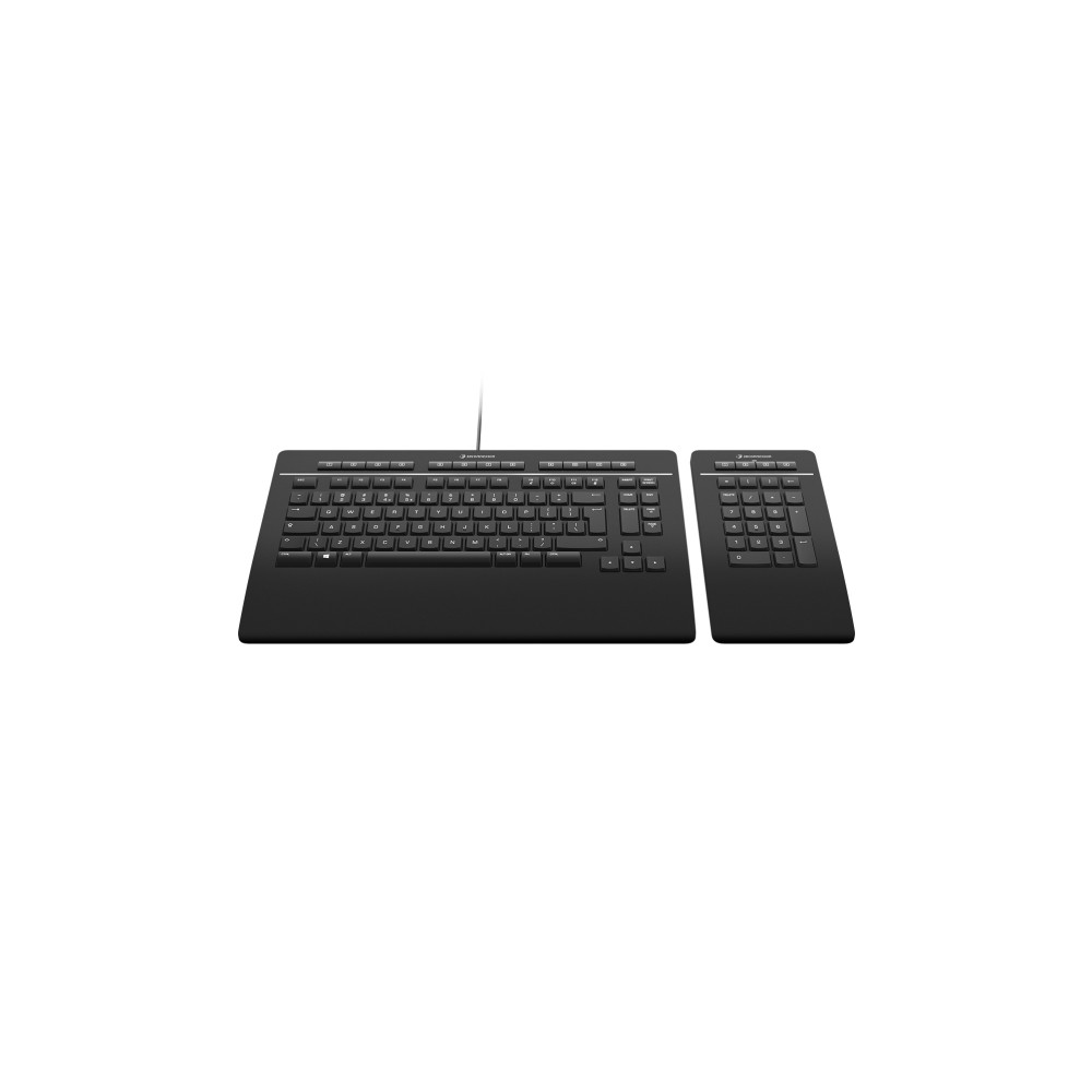 Produktbild för 3Dconnexion Keyboard Pro with Numpad - tangentbord och numerisk knappsats - QWERTY - Nordisk Inmatningsenhet