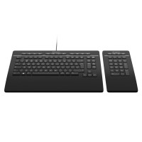 Produktbild för 3Dconnexion Keyboard Pro with Numpad - tangentbord och numerisk knappsats - QWERTY - Nordisk Inmatningsenhet