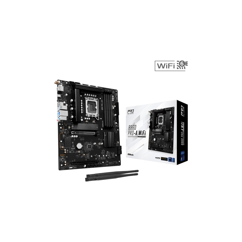 Produktbild för ASRock B860 Pro-A WiFi - moderkort - ATX - LGA1851-uttag - B860
