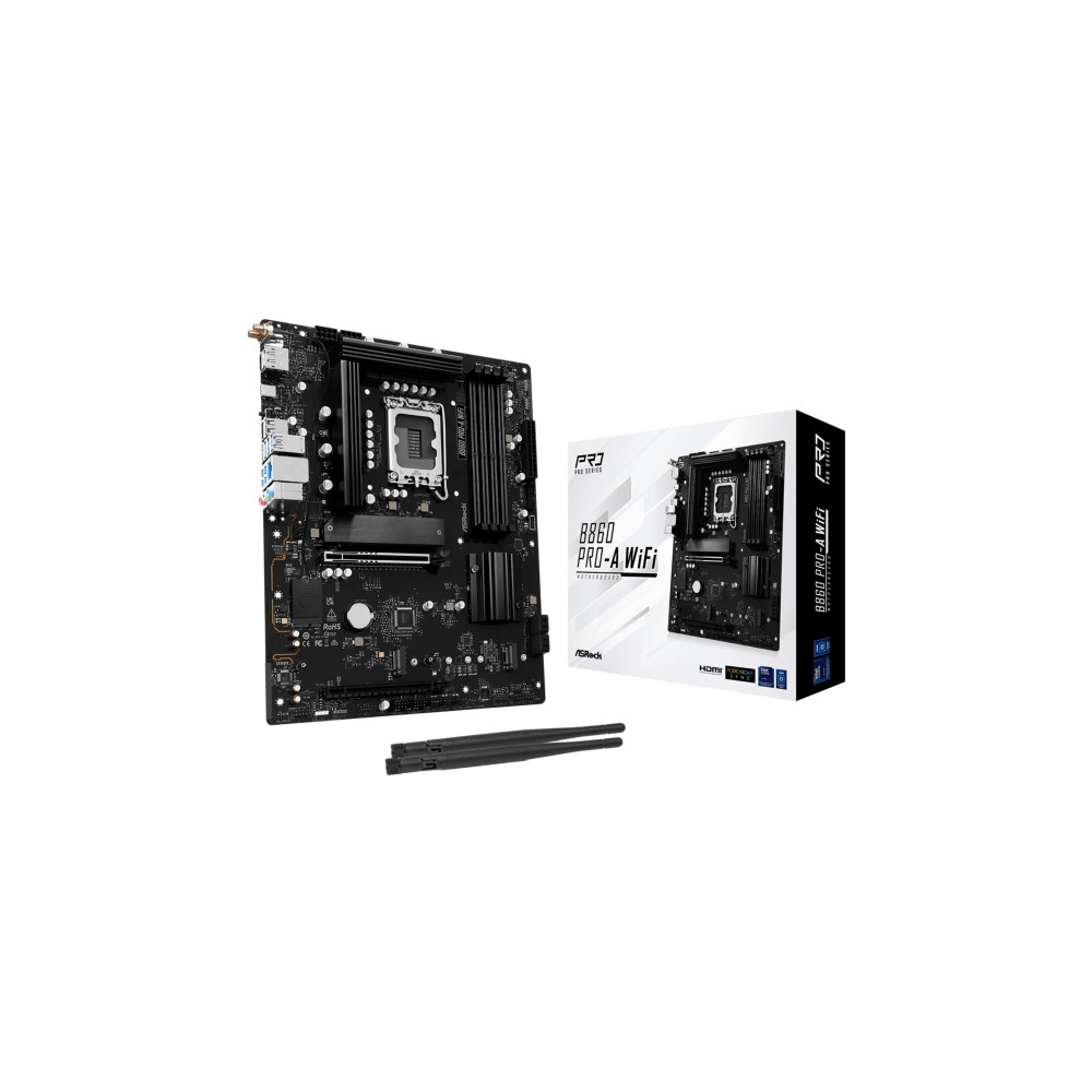 Produktbild för ASRock B860 Pro-A WiFi - moderkort - ATX - LGA1851-uttag - B860