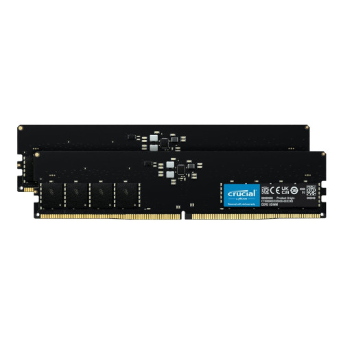 Crucial Crucial - DDR5 - sats - 32 GB: 2 x 16 GB - DIMM 288-pin / PC5-38400 - ej buffrad