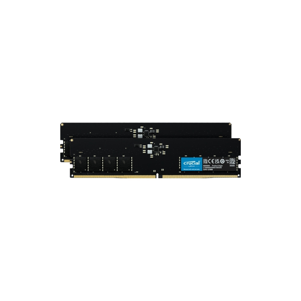 Produktbild för Crucial - DDR5 - sats - 32 GB: 2 x 16 GB - DIMM 288-pin / PC5-38400 - ej buffrad