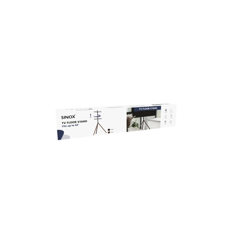 Produktbild för Sinox Tripod TV-golvstativ med svängbar topp. 45"-65". Mörkt...