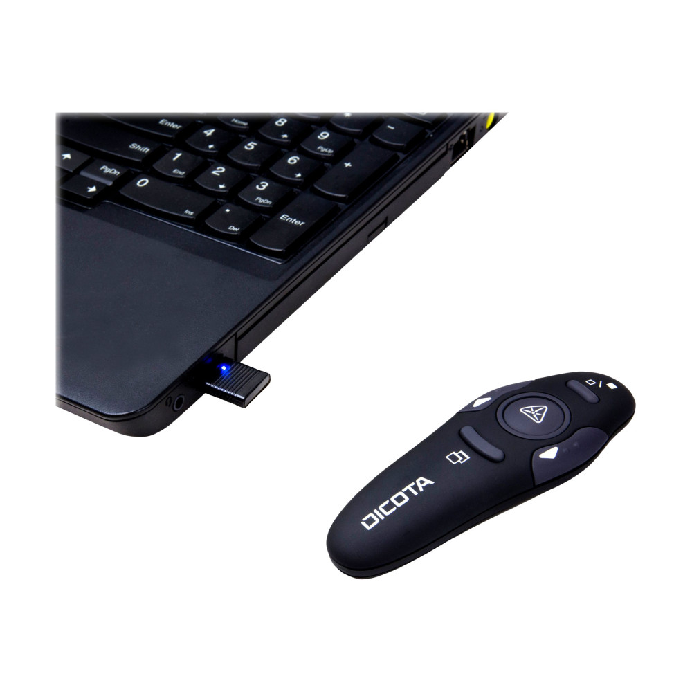 Produktbild för DICOTA Pin Point Wireless Laser Pointer - projektorpekenhet - svart