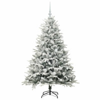Produktbild för Konstgjord Förbelyst Julgran med Bollsats Grön 150 cm