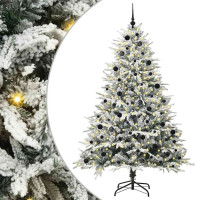 Produktbild för Konstgjord Förbelyst Julgran med Bollsats Grön 240 cm