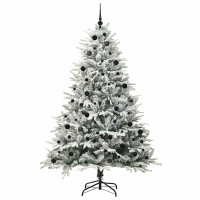 Produktbild för Konstgjord Förbelyst Julgran med Bollsats Grön 240 cm