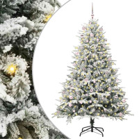 Produktbild för Konstgjord Förbelyst Julgran med Bollsats Grön 240 cm
