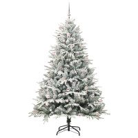 Produktbild för Konstgjord Förbelyst Julgran med Bollsats Grön 240 cm