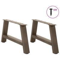Produktbild för Soffbordsben A-formade 2 st 60x(30-31) cm stål