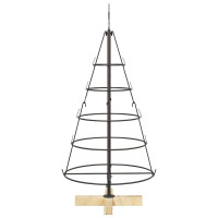 Produktbild för Julcone-träd med stativ Svart 90 cm Stål