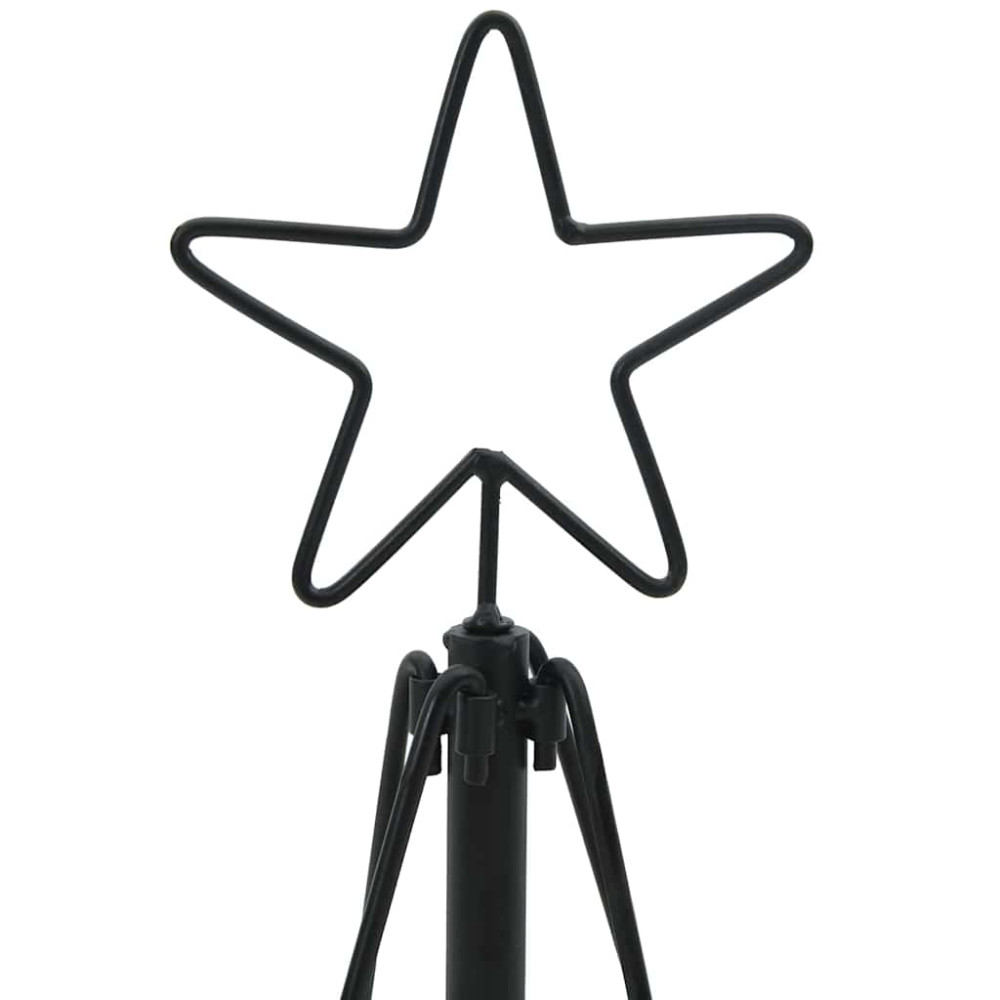 Produktbild för Julcone-träd med stativ Svart 90 cm Stål
