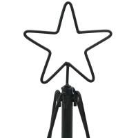 Produktbild för Julcone-träd med stativ Svart 90 cm Stål