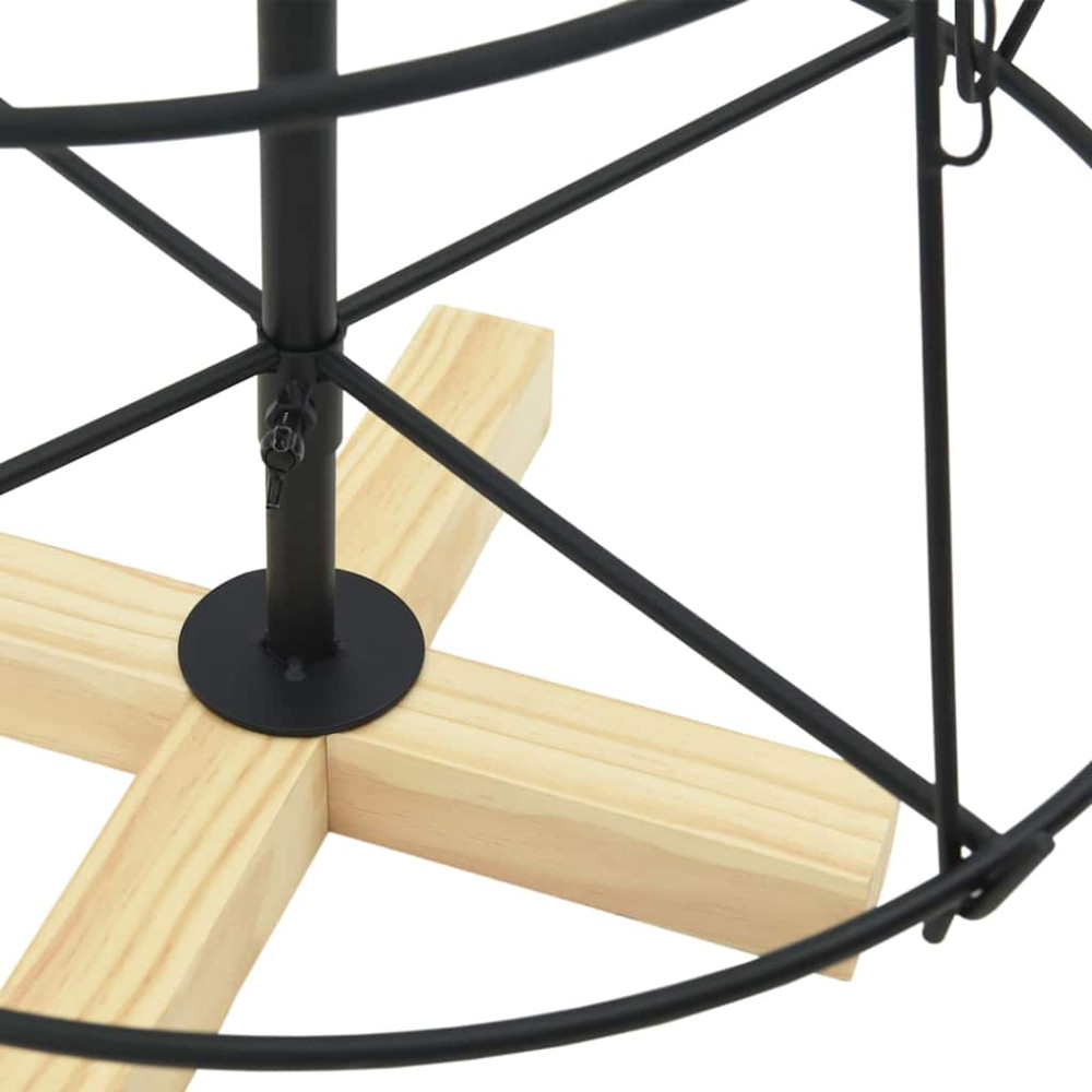 Produktbild för Julcone-träd med stativ Svart 90 cm Stål