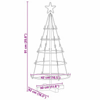 Produktbild för Julcone-träd med stativ Svart 90 cm Stål