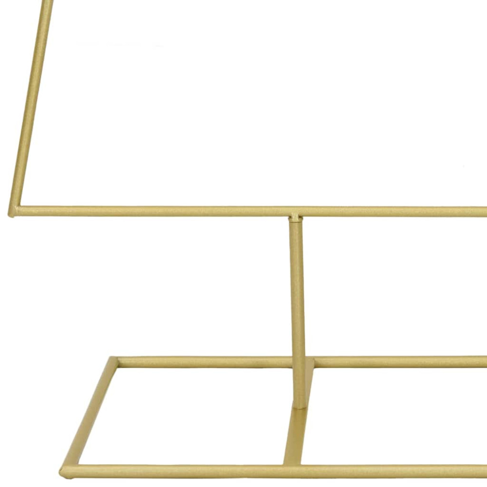 Produktbild för Metall julgran med stativ Guld 150 cm Pulverlackerad stål