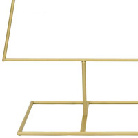 Produktbild för Metall julgran med stativ Guld 150 cm Pulverlackerad stål