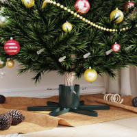 Produktbild för Julgranställ 1.73 med vattentank Grön 50 x 50 x 15,5 cm Stål