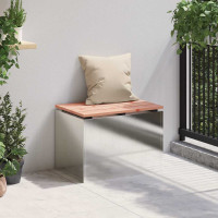Produktbild för Trädgårdsbänk Silver 60 x 40 x 43 cm Rostfritt stål