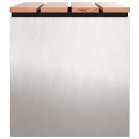 Produktbild för Trädgårdsbänk Silver 60 x 40 x 43 cm Rostfritt stål