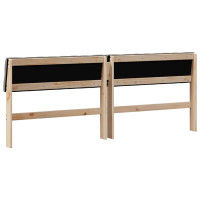 Produktbild för Klädd sänggavel Taupe 200 cm Massiv furu