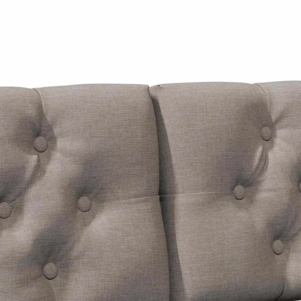Produktbild för Klädd sänggavel Taupe 200 cm Massiv furu