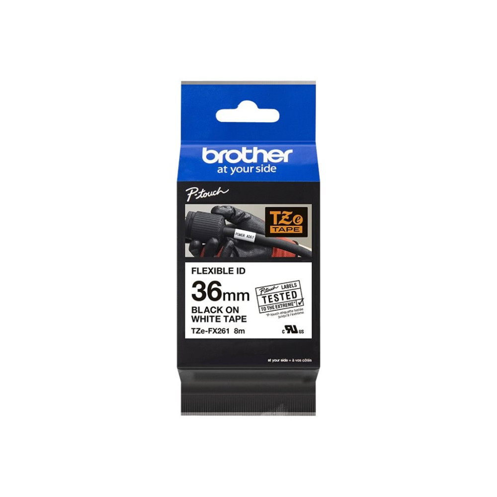 Produktbild för Brother TZe-FX261 - flexibel tape - 1 kassett(er) - Rulle (3,56 cm x 8 m)