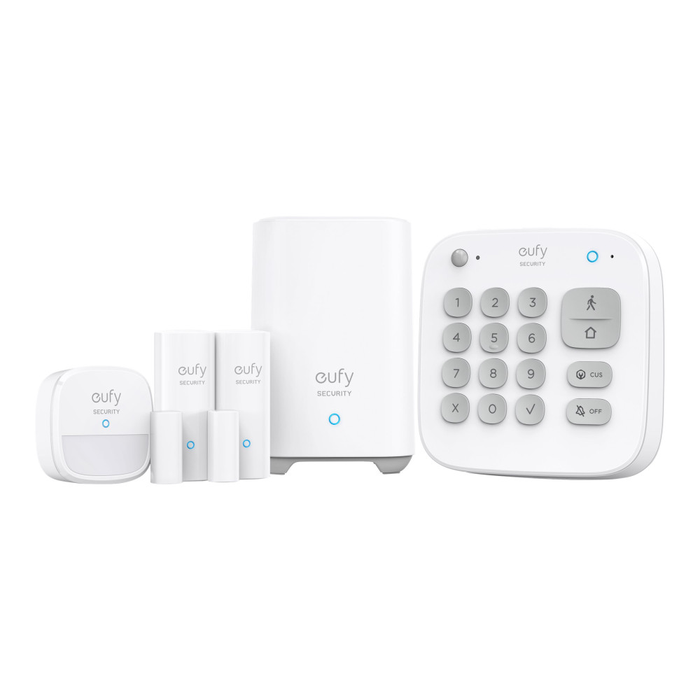 Produktbild för Eufy 5-Piece Home Alarm Kit - hemsäkerhetssystem - vit