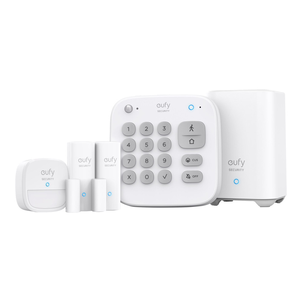 Produktbild för Eufy 5-Piece Home Alarm Kit - hemsäkerhetssystem - vit