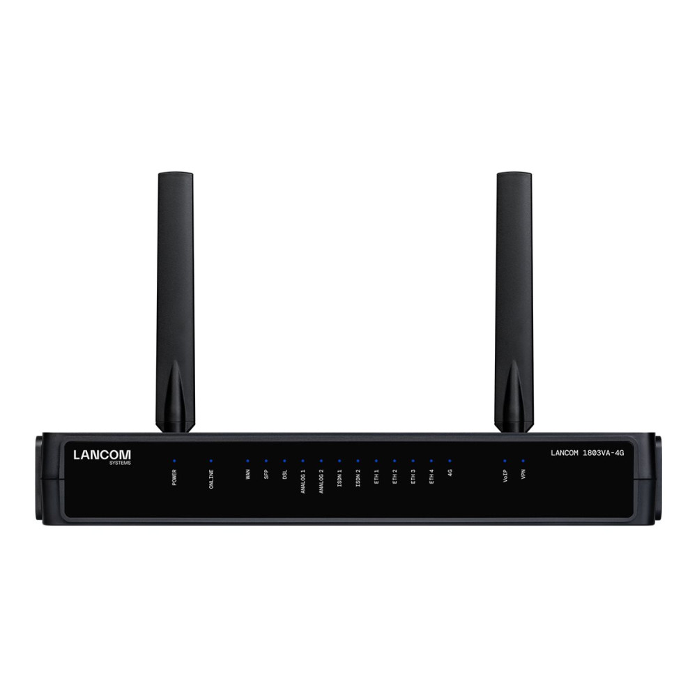 Produktbild för LANCOM 1803VA-4G - trådlös router - DSL-modem - 3G, 4G - skrivbordsmodell, väggmonterbar