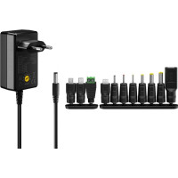 Produktbild för goobay strömadapter - universell - DC-jack 5,5 x 2,1 mm - 7.2 Watt