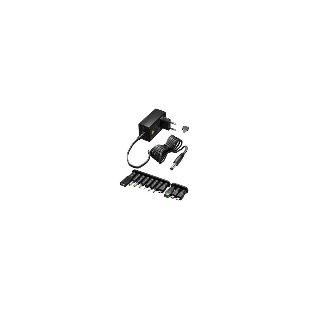 Produktbild för goobay strömadapter - universell - DC-jack 5,5 x 2,1 mm - 7.2 Watt