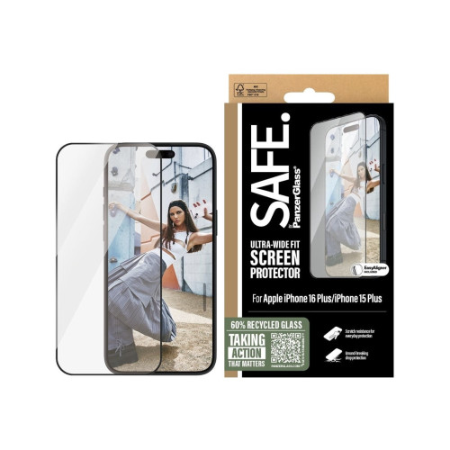 PanzerGlass SAFE. by PanzerGlass - skärmskydd för mobiltelefon - ultrabred passning