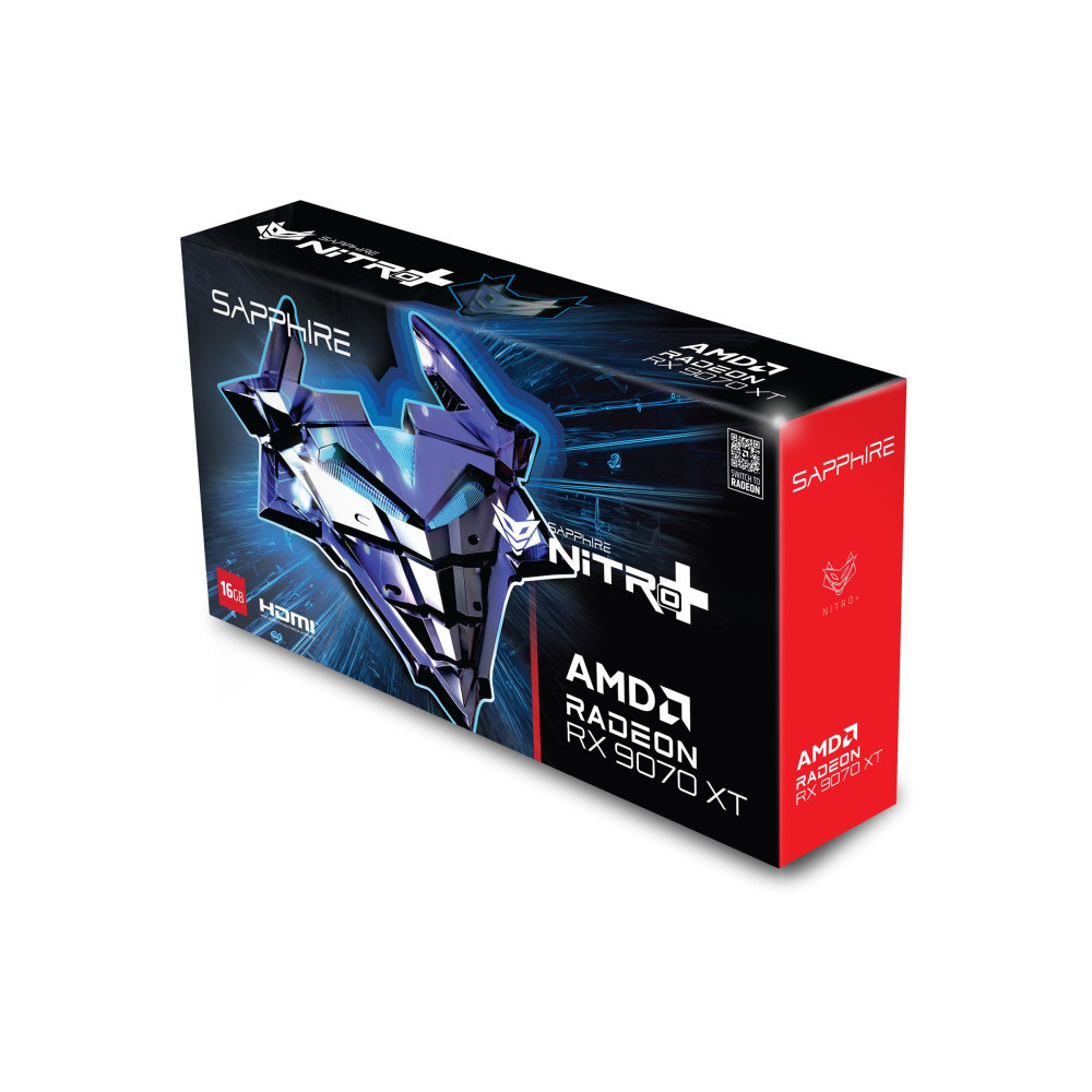 Produktbild för Sapphire NITRO+ RX 9070 XT - grafikkort - Radeon RX 9070 XT - 16 GB