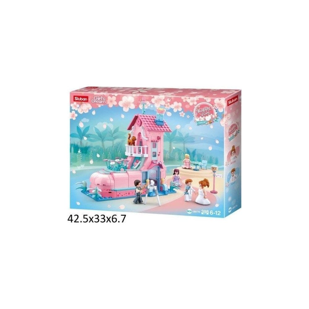 Produktbild för Gazelo Blocks Sluban Girl House of the Bride and Groom 398el...