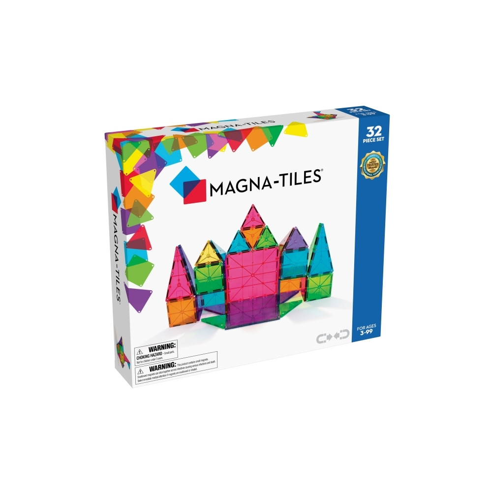 Produktbild för Magna-Tiles Clear Colours 32 pcs