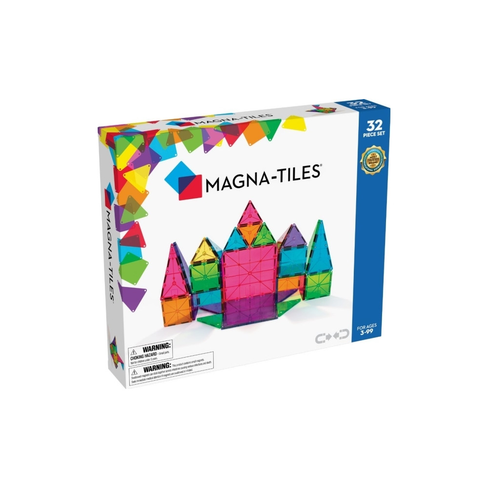 Produktbild för Magna-Tiles Clear Colours 32 pcs