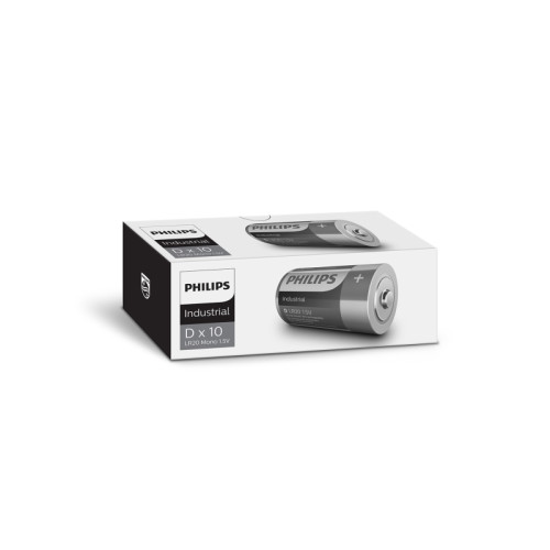 Philips PHILIPS industrial alkaline D-batterier 10-pack