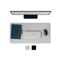 Produktbild för Leitz FEEL GOOD skrivbordsstöd - 70 x 36 cm - läder - grå
