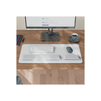 Produktbild för Leitz FEEL GOOD skrivbordsstöd - 70 x 36 cm - läder - grå