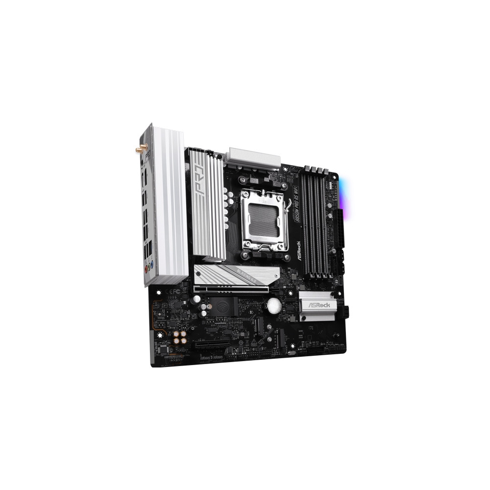 Produktbild för ASRock B850M Pro RS WiFi - moderkort - micro ATX - Socket AM5 - AMD B850
