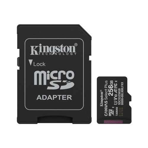Kingston Technology Kingston Canvas Select Plus - flash-minneskort - 256 GB - mikroSDXC UHS-I