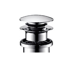 Produktbild för HansGrohe 1 1/4" push-open bottenventil med klickfunktion, k...