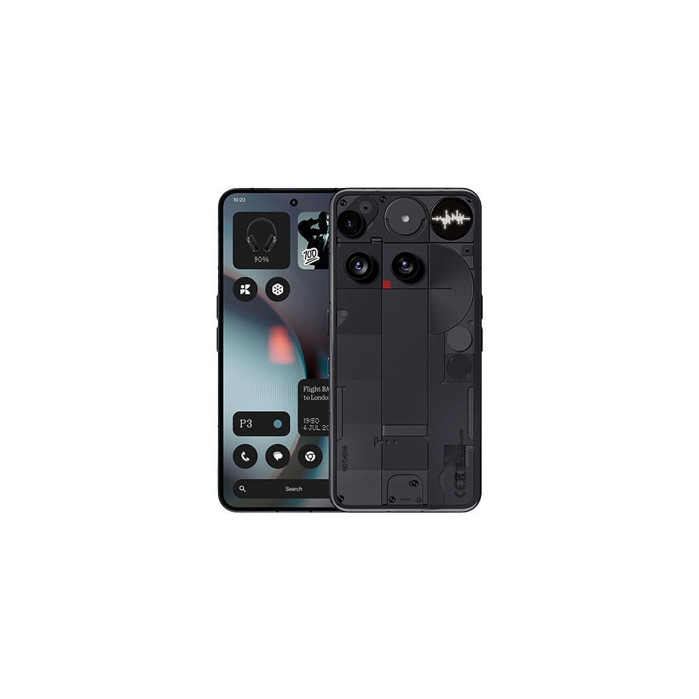 Produktbild för Nothing Phone (3) - svart - 5G pekskärmsmobil - 512 GB - GSM