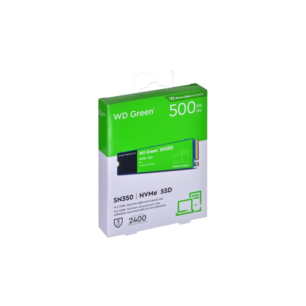 Produktbild för WD Green SN350 - SSD - 500 GB - PCIe 3.0 x4 (NVMe)