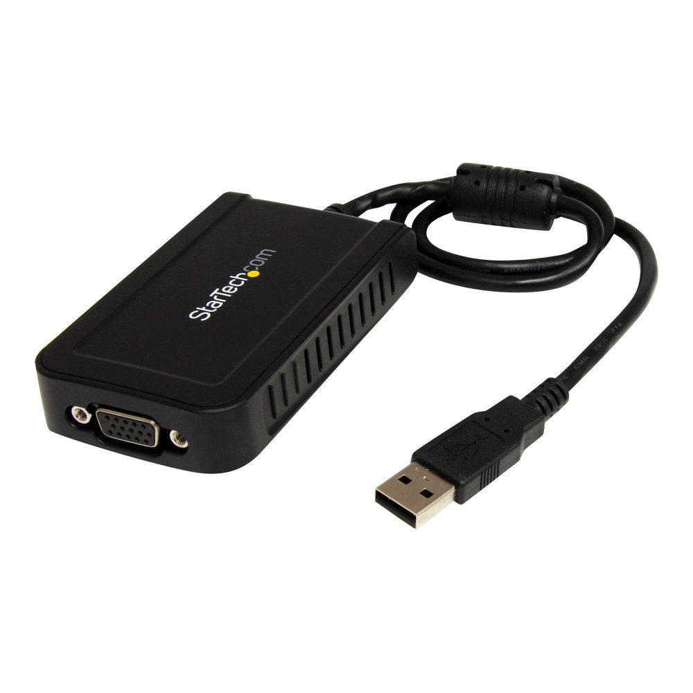 Produktbild för StarTech USB till VGA-adapter - 1920x1200 - USB/VGA-adapter - USB till HD-15 (VGA) - TAA-kompatibel - 50 cm